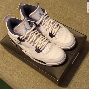 Jordan 4 retro white and Legend blue